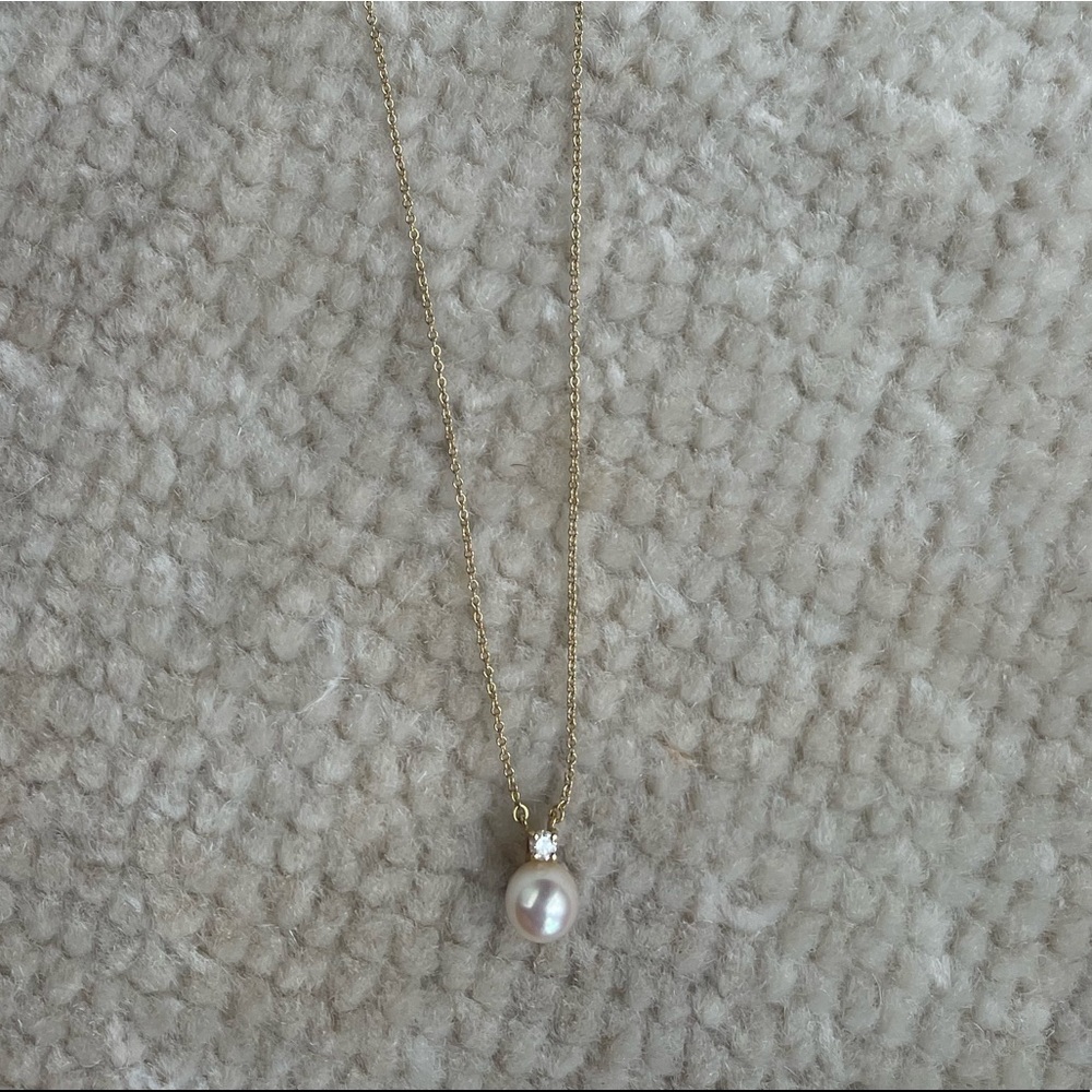 Tiffany Pearl Diamond pendant necklace excellent condition